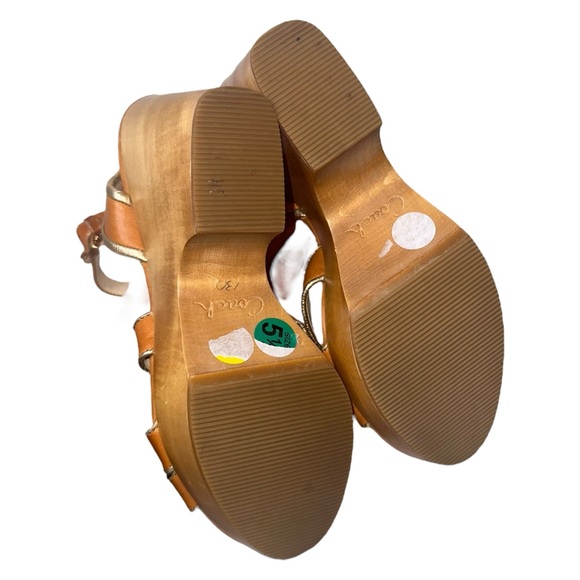 |EUC| COACH Nikkie Strappy Wood Block Heels - Picture 6 of 7